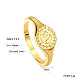 ASON Religion Moon Image Ring