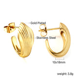 Open oval earring buckle 10*13*18mm