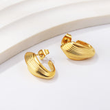 Open oval earring buckle 10*13*18mm