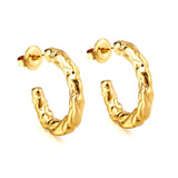 Gold open half-round ear clasp 3.5*21mm