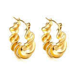 Open half-round earring clasp 8.5*24mm