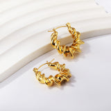 Open half-round earring clasp 8.5*24mm