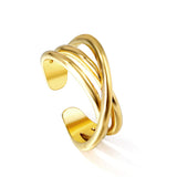 ASON Minimalist Line Crossover Ring