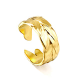 Explosive vintage geometric casting ring ring stainless steel colorfast jewelry wholesale