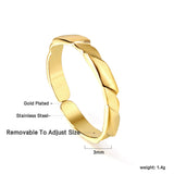 Hot sale stainless steel ring creative gold glossy ring