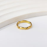 Hot sale stainless steel ring creative gold glossy ring