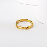 Hot sale stainless steel ring creative gold glossy ring