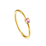 Simple plain ring inlaid with multi-color zirconia small fresh literary hundred match finger ring ring