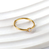 Simple plain ring inlaid with multi-color zirconia small fresh literary hundred match finger ring ring