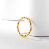 New oil pressure stainless steel bamboo ring for women stainless steel jewelry factory