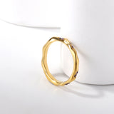 Stylish design twist with diamonds stainless steel new ring