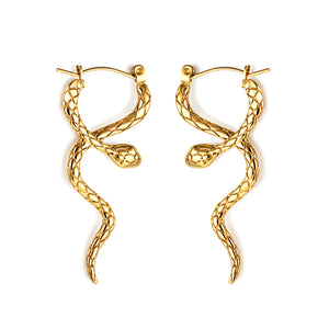 Boucles D'oreilles Serpent Or