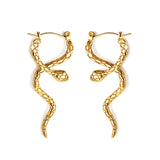 Boucles D'oreilles Serpent Or