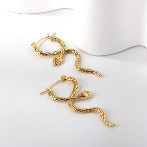 Boucles D'oreilles Serpent Or