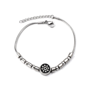 Pulsera Redonda Negra con Charm Árbol Grande 17+3cm 