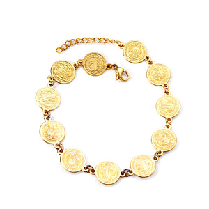 11 round with portrait charm bracelet