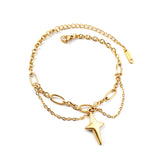 Pulsera Colgante Estrella De La Suerte 18+5cm