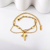 Pulsera Colgante Estrella De La Suerte 18+5cm