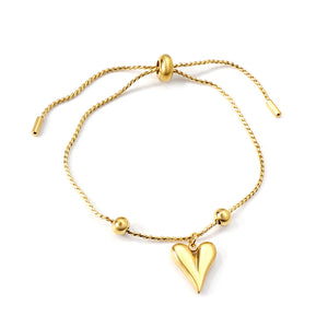 Heart shaped pendant bracelet 23cm