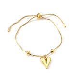 Heart-shaped charm bracelet