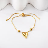 Heart shaped pendant bracelet 23cm