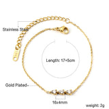 Pulsera colgante tres gotas diamantes 17+5cm