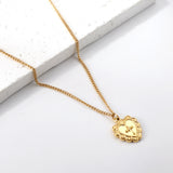 Collier pendentif coeur avec croix 40+5cm