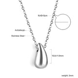 Water drop pendant necklace 40+5cm