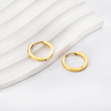 Gold curved surface ear clasp 2*18mm