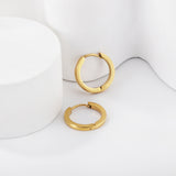 Gold curved surface ear clasp 2*18mm