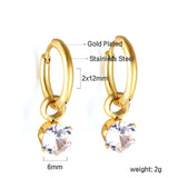 Boucles d'oreilles cercle 1,5x12 mm avec diamants blancs ronds