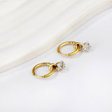 1.5x12mm circle with star-shaped white diamond earrings