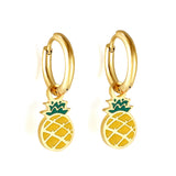 Nouveau Cercle 1.6x11mm avec boucles d'oreilles ananas de couleur mixte