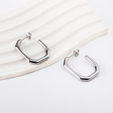 Steel color rectangular ear clasp 3.5*22.5*29.5mm