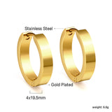 Gold flat ear clasp 4*20mm