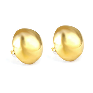 Boucles d'oreilles demi-perles en acier de 20 mm