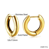 Gold ear clasp 4*18mm