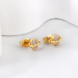 Boucles d'oreilles Gold Planet + Orbit Cut avec diamants