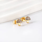 Pendientes oro talla seta con diamantes