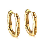 Gold rectangular ear clasps