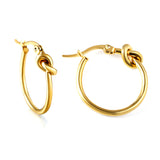 Gold knotted ear clasps