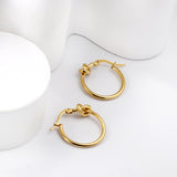 Gold knotted ear clasps