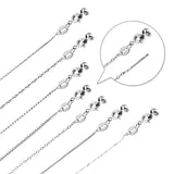 ASON 10pcs/bulk long necklace collar 1.1mm*45cm retractable connector clasp with chain steel color & gold color stainless steel necklace wholesale