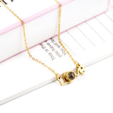 Love Letter Pendant Necklace with Black O