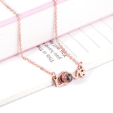 Love Letter Pendant Necklace with Black O