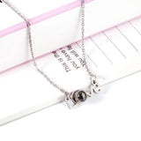 Love Letter Pendant Necklace with Black O