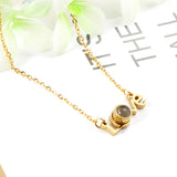 Love Letter Pendant Necklace with Black O