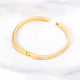 ASON 316L Stainless Steel Gold Color Chain Bracelet Simple Bangle with Extender 19+3cm Fashion Jewelry for Women Men Gift