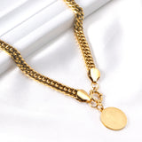 Face Tag Necklace 50cm Gold