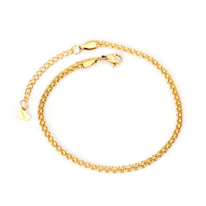 Twist chain accessory anklet 23+5cm gold color